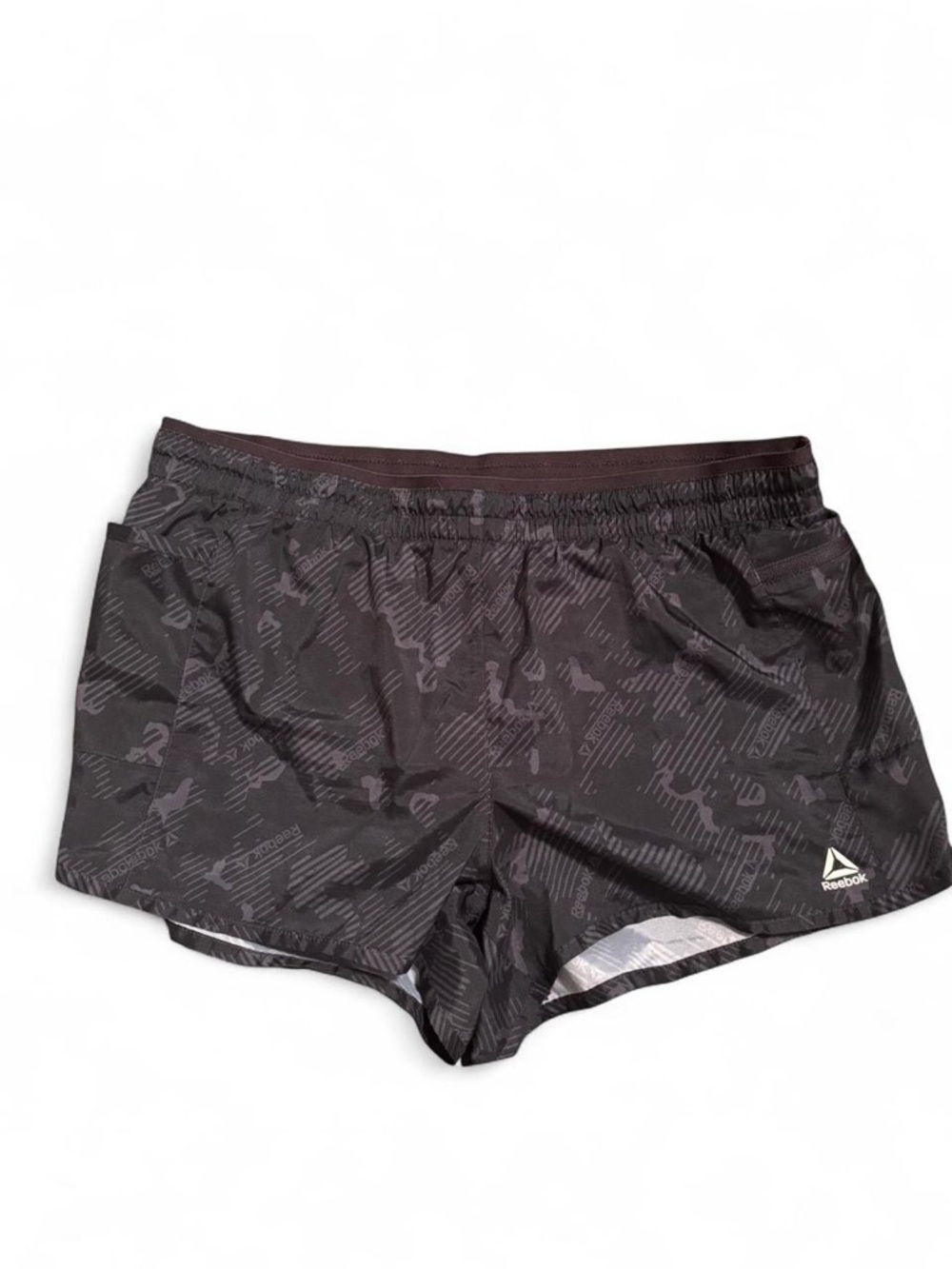 Reebok Black Patterned Performance Shorts